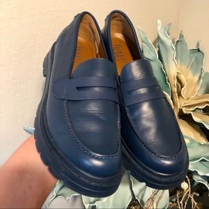 Franco Sarto Navy Blue Loafers